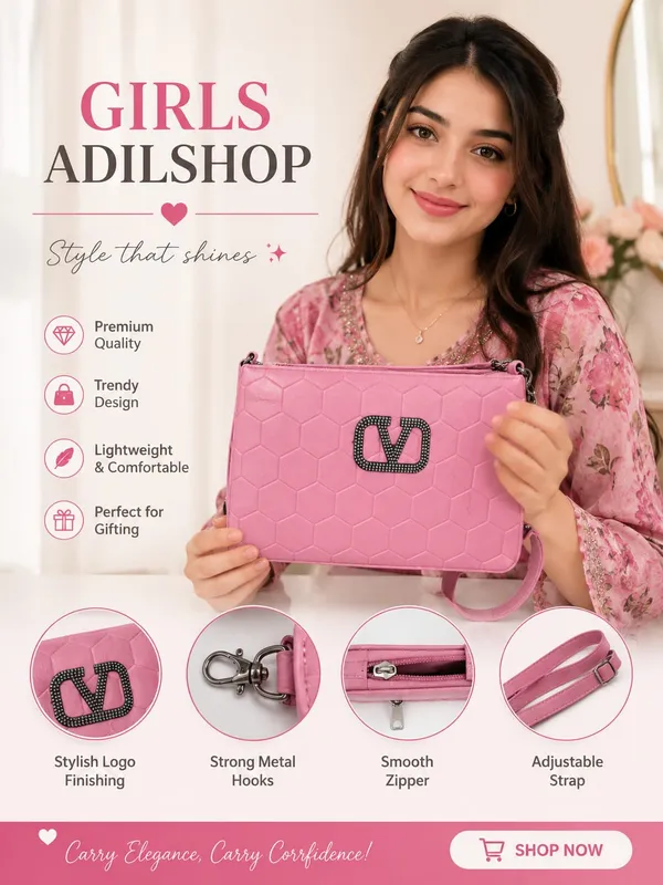 Pink_Pu_Leather_Quilted_Sling_Bag_For_Women