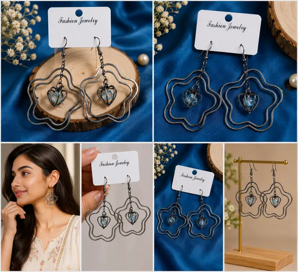 Silver_Alloy_Floral_Heart_Drop_Earrings_For_Women_Pack_Of_3