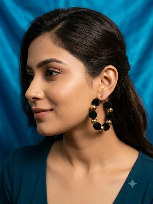 Black_Alloy_Beaded_Open_Hoop_Earrings_For_Women_Pack_Of_2