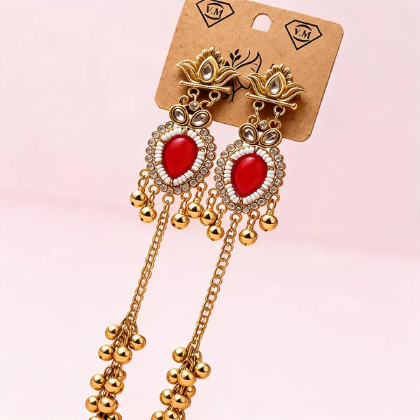 Gold_Alloy_Red_Stone_Layered_Long_Drop_Earrings_For_Women_Pack_Of_2