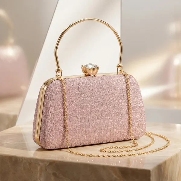 Rose_Gold_Glitter_Pu_Leather_Top_Handle_Clutch_Bag_For_Women