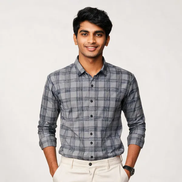 Grey_Cotton_Regular_Fit_Checkered_Shirt_For_Men