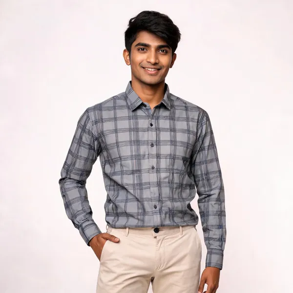 Grey_Cotton_Regular_Fit_Checkered_Shirt_For_Men
