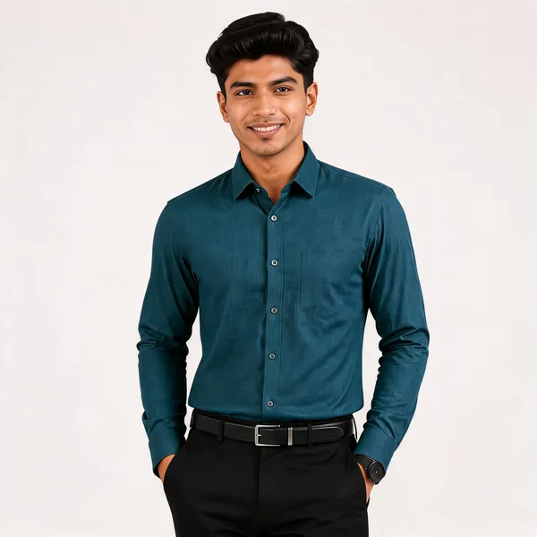 Teal_Cotton_Regular_Fit_Solid_Shirt_For_Men
