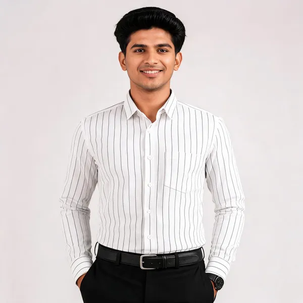 White_Cotton_Formal_Fit_Striped_Shirt_For_Men