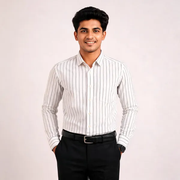 White_Cotton_Formal_Fit_Striped_Shirt_For_Men