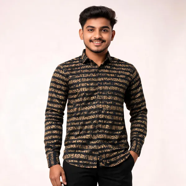 Black_Cotton_Regular_Fit_Patterned_Shirt_For_Men