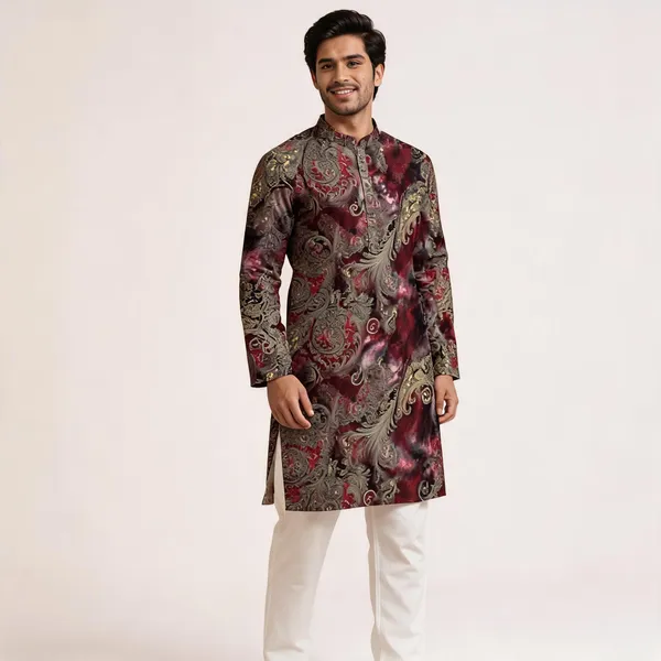 Multicolor_Poly_Cotton_Straight_Printed_Kurta_Pajama_Set