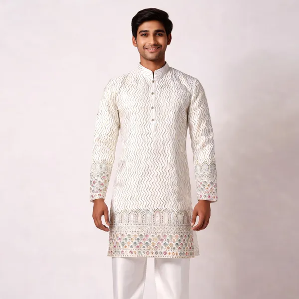 White_Malai_Satin_Embroidered_Straight_Kurta_Pajama_Set