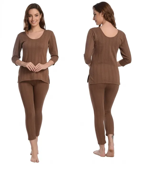 Brown_Polycotton_Slim_Fit_Thermal_Innerwear_Set_For_Women
