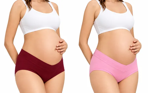 Pink_Maroon_Cotton_Mid_Waist_Maternity_Panty_For_Women_Pack_Of_2