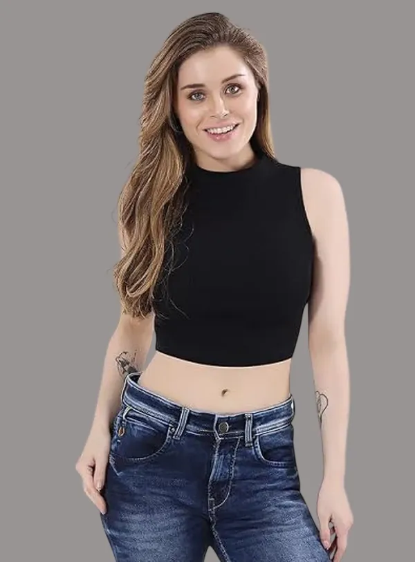 Black_Ribbed_Cotton_Slim_Fit_Crop_Tank_Top_For_Women