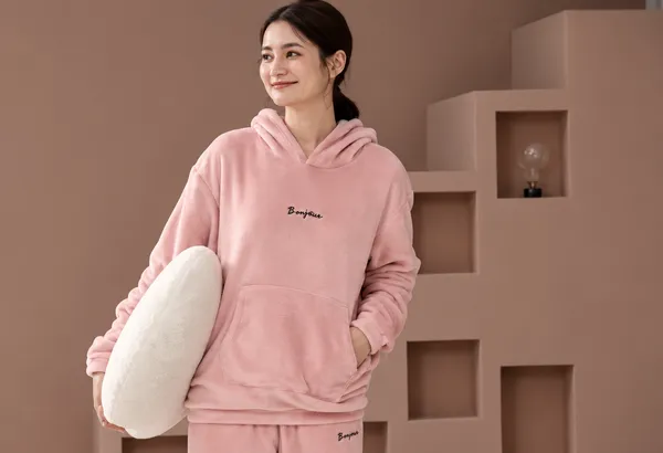 Pink_Wool_Relaxed_Fit_Hoodie_And_Jogger_Set_For_Women