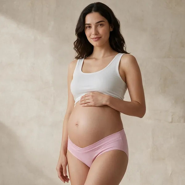 Pink_Cotton_Low_Waist_Maternity_Panty_For_Women