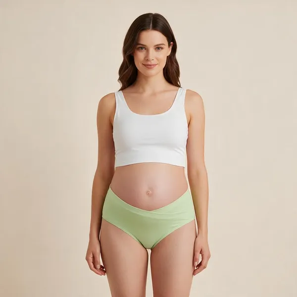 Green_Cotton_Low_Waist_Maternity_Panty_For_Women_Pack_Of_2