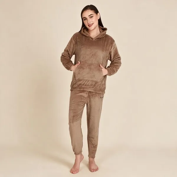 Brown_Wool_Relaxed_Fit_Hoodie_And_Jogger_Set_For_Women