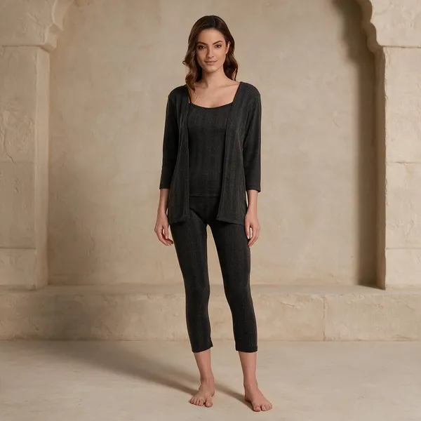 Black_Polycotton_Relaxed_Fit_Thermal_Hoodie_And_Pyjama_Set_For_Women