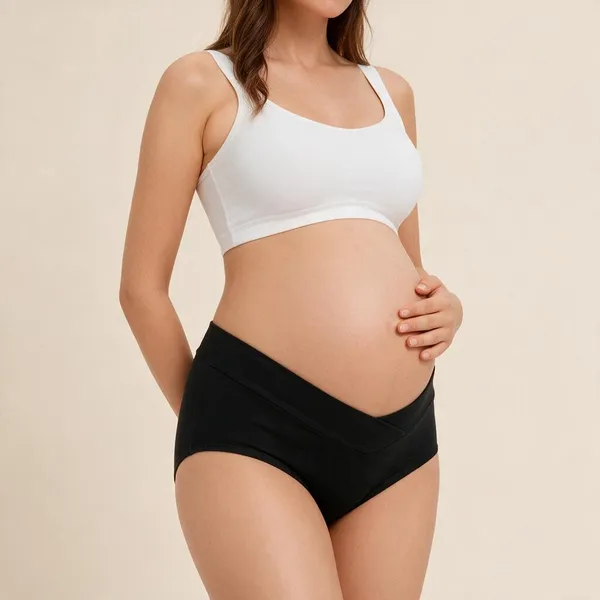 Maroon_Cotton_Mid_Waist_Maternity_Panty_For_Women_Pack_Of_2