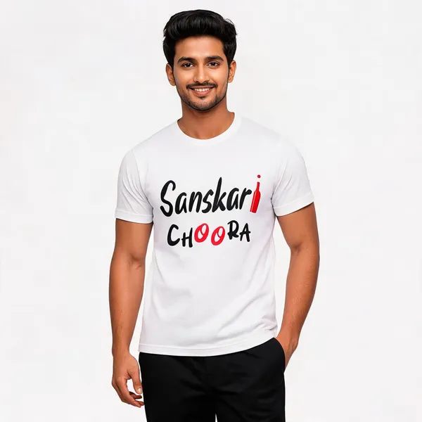 White_Bio_Wash_Cotton_Graphic_Round_Neck_T-Shirt_For_Men
