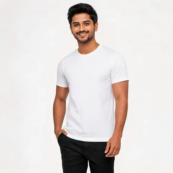 White_Bio_Wash_Cotton_Graphic_Round_Neck_T-Shirt_For_Men
