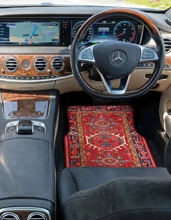 Polyester_Anti-Slip_Rubber_Red_Persian_Pattern_Car_Floor_Mat_Pack_Of_4