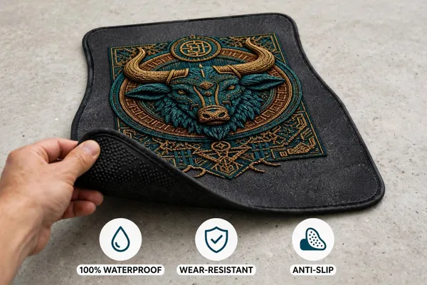 Polyester_Anti-Slip_Rubber_Blue_Black_Printed_Car_Floor_Mat_Pack_Of_2