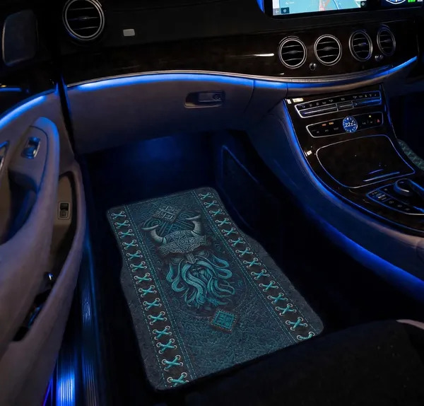 Polyester_Anti-Slip_Rubber_Black_Viking_Print_Car_Floor_Mat_Pack_Of_4