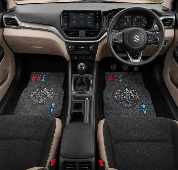 Polyester_Anti-Slip_Rubber_Black_Spade_Print_Car_Floor_Mat_Pack_Of_2