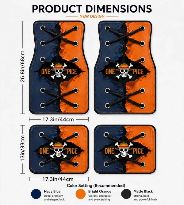 Polyester_Anti-Slip_Rubber_Black_Orange_Graphic_Print_Car_Floor_Mat_Pack_Of_4