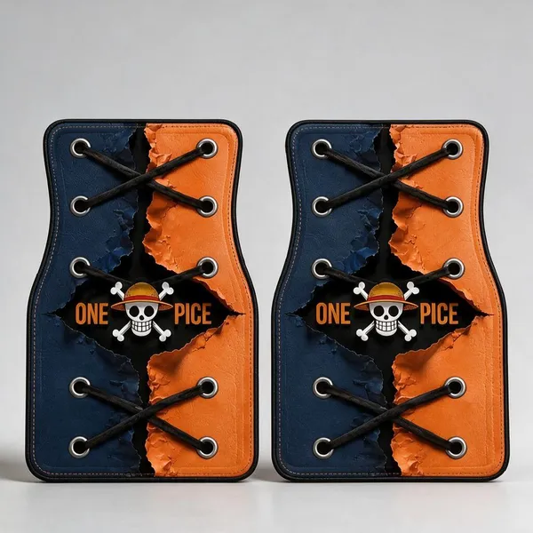Polyester_Anti-Slip_Rubber_Navy_Blue_Orange_Car_Floor_Mat_Pack_Of_2