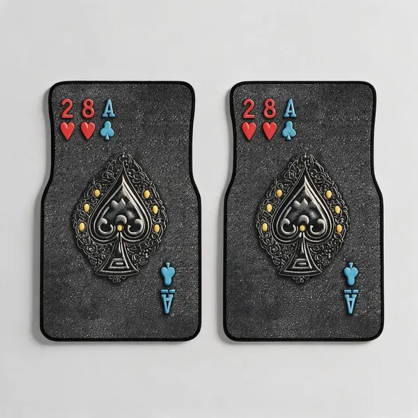 Polyester_Anti-Slip_Rubber_Black_Spade_Print_Car_Floor_Mat_Pack_Of_2