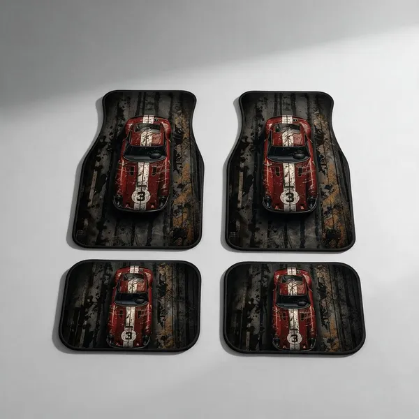 Polyester_Anti-Slip_Rubber_Solid_Black_Car_Floor_Mat_Pack_Of_4