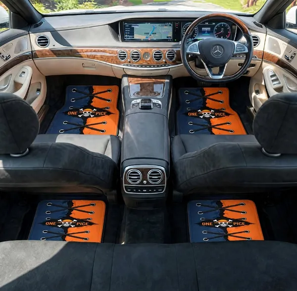 Polyester_Anti-Slip_Rubber_Black_Orange_Graphic_Print_Car_Floor_Mat_Pack_Of_4