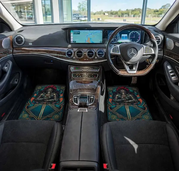 Polyester_Anti-Slip_Rubber_Multicolor_Knight_Print_Car_Floor_Mat_Pack_Of_4