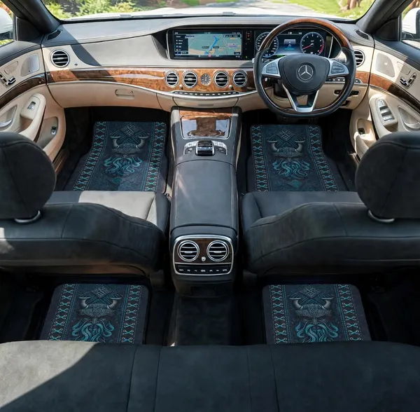 Polyester_Anti-Slip_Rubber_Black_Viking_Print_Car_Floor_Mat_Pack_Of_4