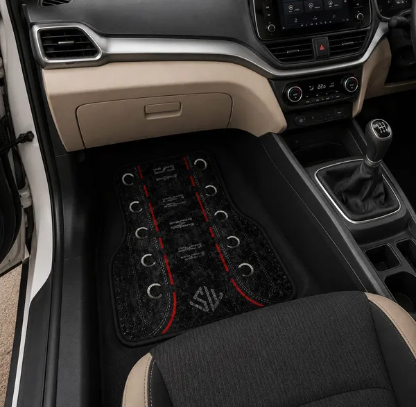 Polyester_Anti-Slip_Rubber_Black_Red_Trim_Car_Floor_Mat_Pack_Of_2