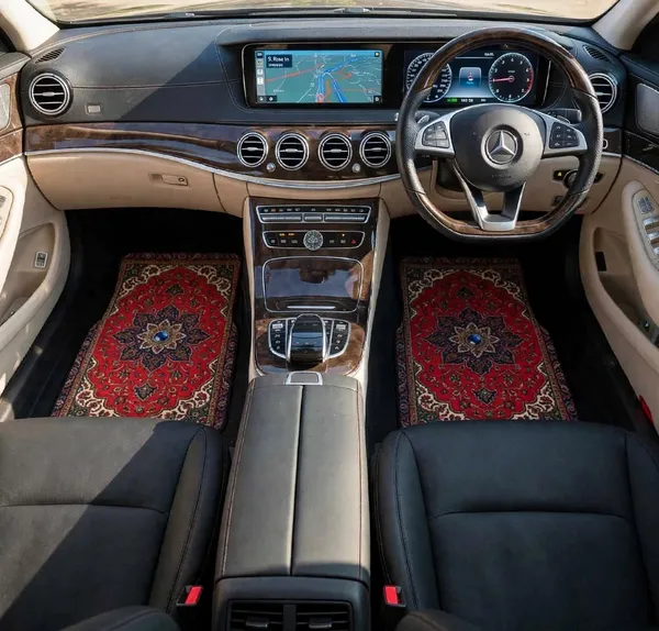 Polyester_Anti-Slip_Rubber_Persian_Print_Red_Car_Floor_Mat_Set_Of_4