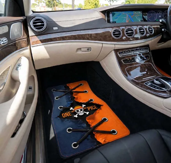Polyester_Anti-Slip_Rubber_Black_Orange_Graphic_Print_Car_Floor_Mat_Pack_Of_4