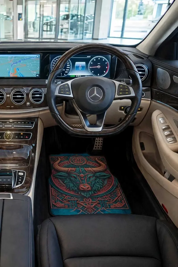 Polyester_Anti-Slip_Rubber_Blue_Black_Printed_Car_Floor_Mat_Pack_Of_4