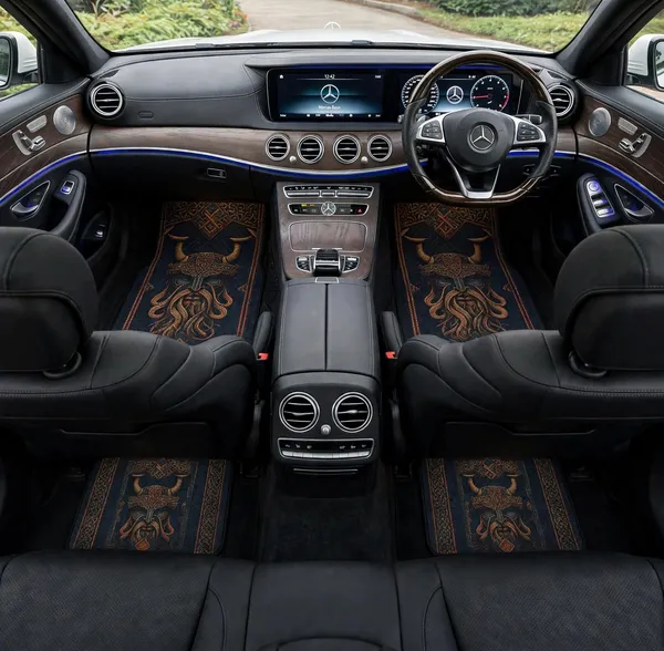 Polyester_Anti-Slip_Rubber_Printed_Black_Car_Floor_Mat_Set_Of_4