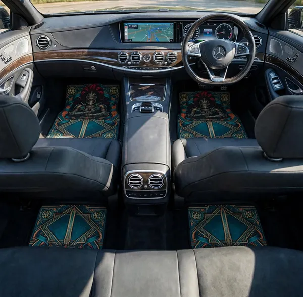 Polyester_Anti-Slip_Rubber_Multicolor_Knight_Print_Car_Floor_Mat_Pack_Of_4