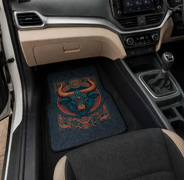Polyester_Anti-Slip_Rubber_Blue_Black_Printed_Car_Floor_Mat_Pack_Of_2