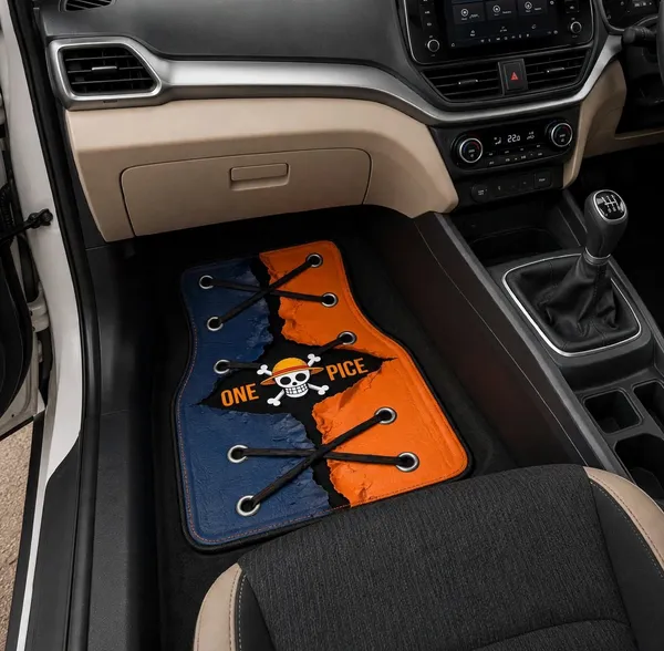 Polyester_Anti-Slip_Rubber_Navy_Blue_Orange_Car_Floor_Mat_Pack_Of_2