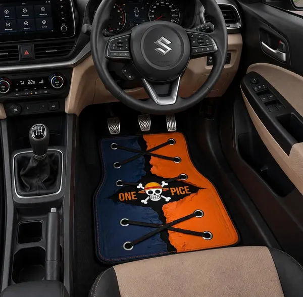 Polyester_Anti-Slip_Rubber_Navy_Blue_Orange_Car_Floor_Mat_Pack_Of_2