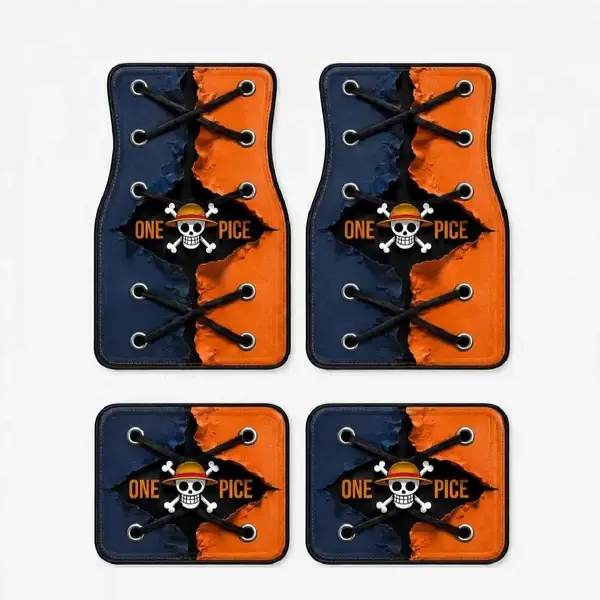 Polyester_Anti-Slip_Rubber_Black_Orange_Graphic_Print_Car_Floor_Mat_Pack_Of_4