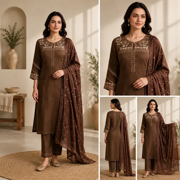Olive_Pure_Cotton_Embroidered_Kurta_Set_With_Dupatta_For_Women