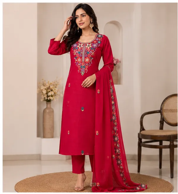 Pink_Cotton_Straight_Embroidered_Kurta_Set_For_Women