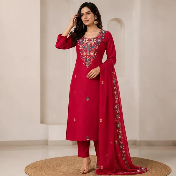 Pink_Cotton_Straight_Embroidered_Kurta_Set_For_Women