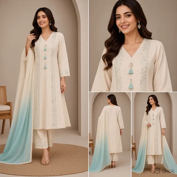Cream_Mul_Cotton_Anarkali_Suit_Set_For_Women