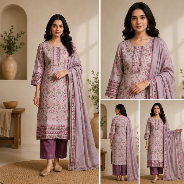 Pink_Cotton_Straight_Floral_Printed_Kurta_Set_For_Women